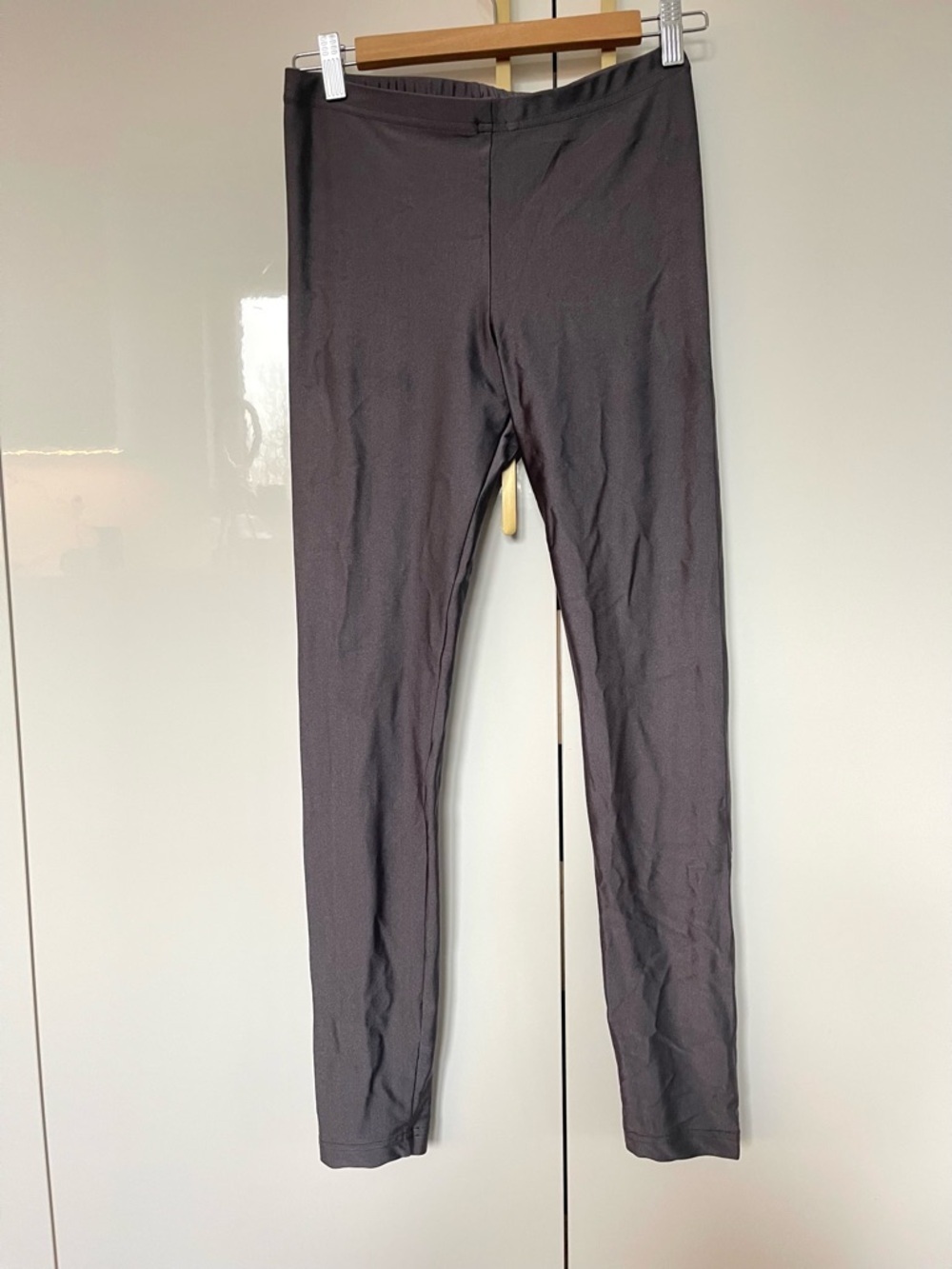American Apparel spandex grey/ silver leggings Large